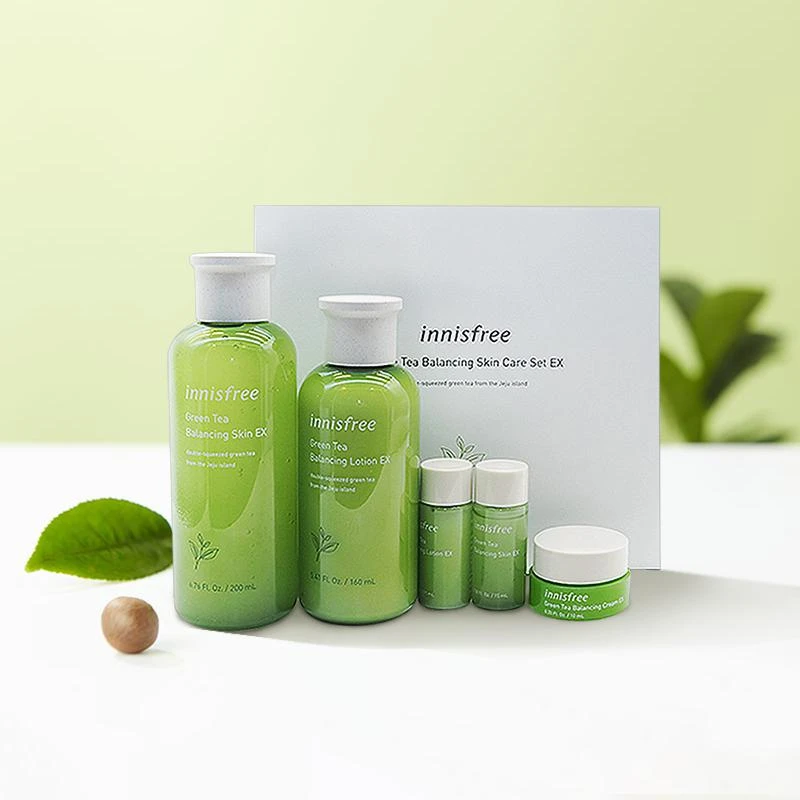 商品[国内直发] Innisfree|innisfree悦诗风吟 新绿茶精萃润泽平衡水乳套装 2件套,价格¥153,第1张图片