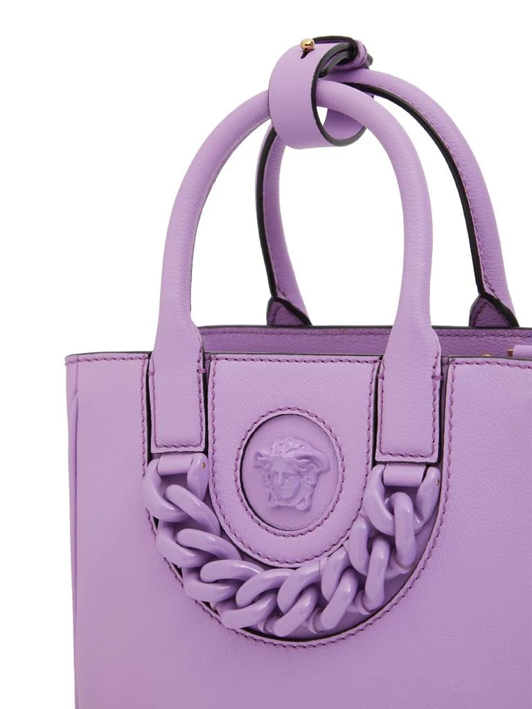 商品Versace|Mini Medusa Leather Tote Bag W/ Chain,价格¥11378,第4张图片详细描述