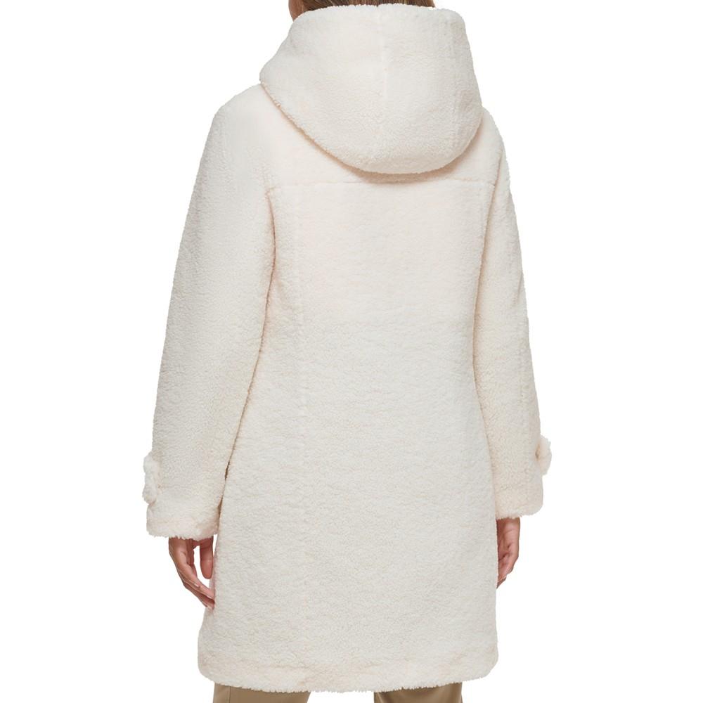 Women's Hooded Sherpa Toggle Coat商品第2张图片规格展示