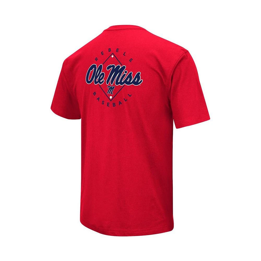 商品Colosseum|Men's Red Ole Miss Rebels Baseball On-Deck 2-Hit T-shirt,价格¥224,第3张图片详细描述
