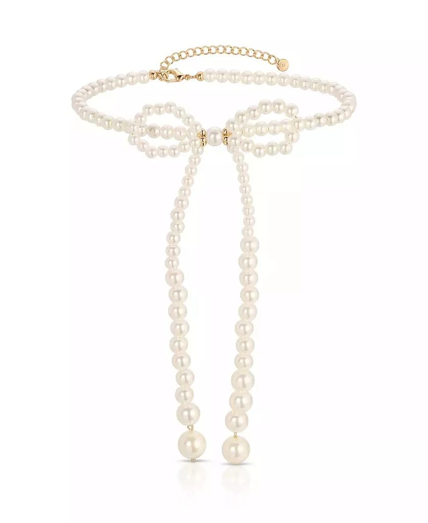 商品Ettika Jewelry|Venus Mother of Pearl Choker Bow Necklace,价格¥563,第1张图片