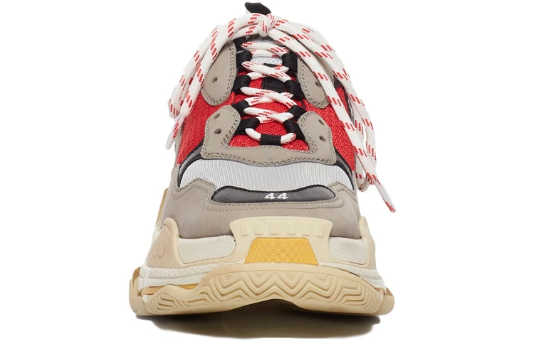 商品[国内直发] Balenciaga|巴黎世家 Triple S 潮流百搭 户外厚底 低帮 老爹鞋 男款 蓝灰红黑 做旧版,价格¥8007,第3张图片详细描述