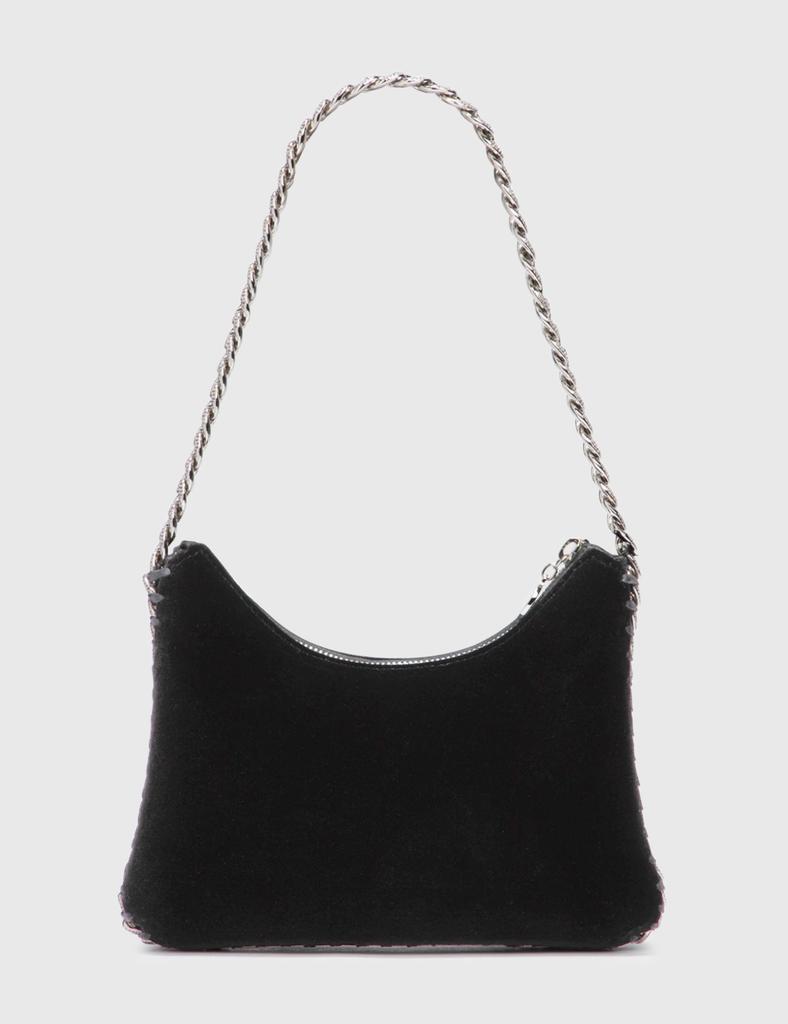 商品Stella McCartney|Falabella Mini Velvet and Crystal Chain Shoulder Bag,价格¥12113,第5张图片详细描述