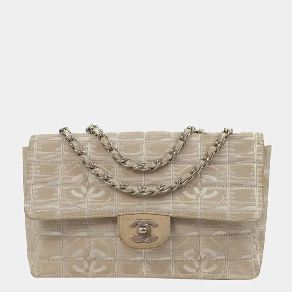 商品[二手商品] Chanel|Chanel Beige canvas Vintage Flap bag,价格¥22368,第1张图片