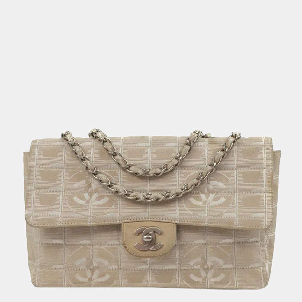 商品[二手商品] Chanel|Chanel Beige canvas Vintage Flap bag,价格¥21441,第1张图片