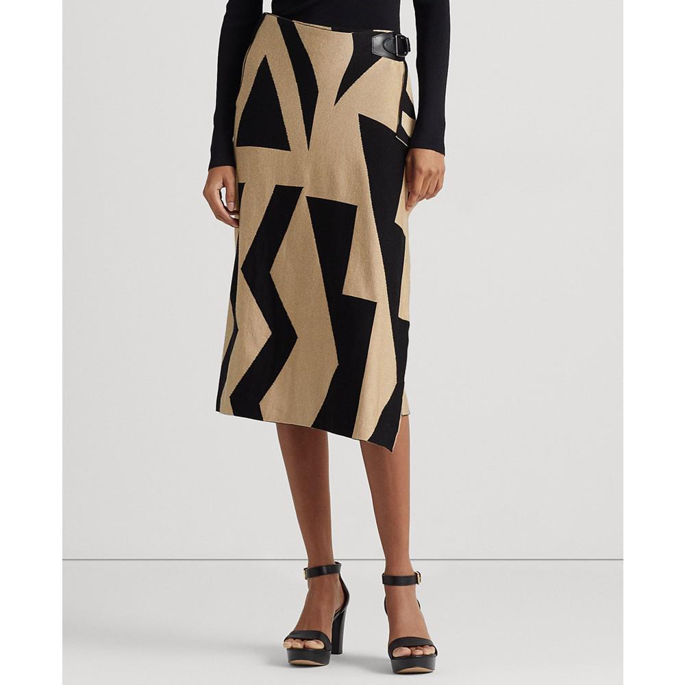 商品Ralph Lauren|Women's Geo-Print Cotton-Blend Pencil Skirt,价格¥1755,第1张图片