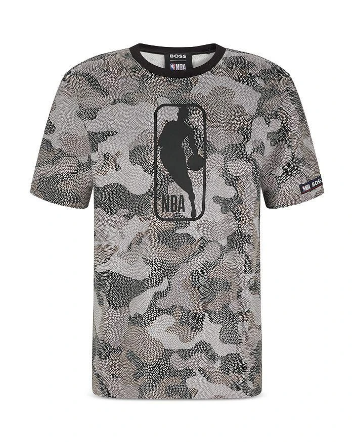 商品Hugo Boss|BOSS NBA T Camo NBA 10246516 Cotton Stretch Logo Graphic Tee,价格¥661,第1张图片