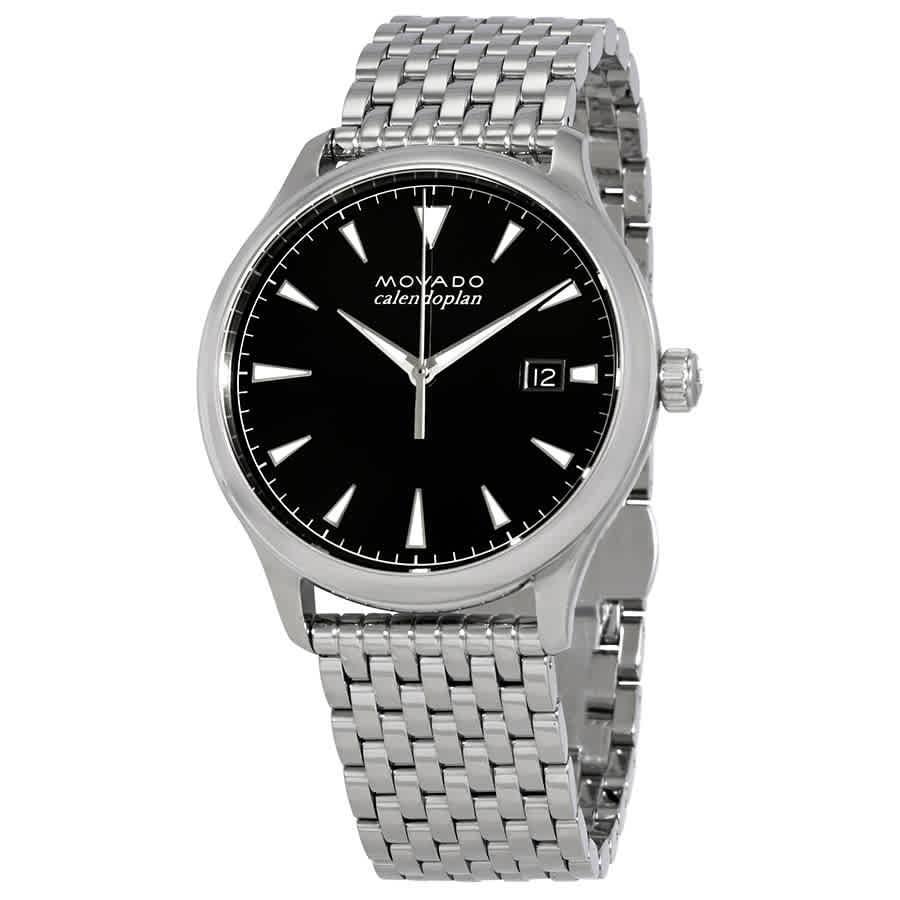 商品Movado|Movado Heritage Black Dial Mens Watch 3650012,价格¥2427,第1张图片