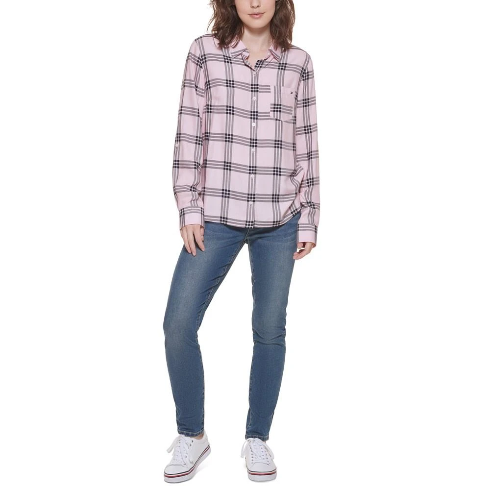 商品Tommy Hilfiger|Plaid Utility Shirt, Created for Macy's,价格¥157,第3张图片详细描述