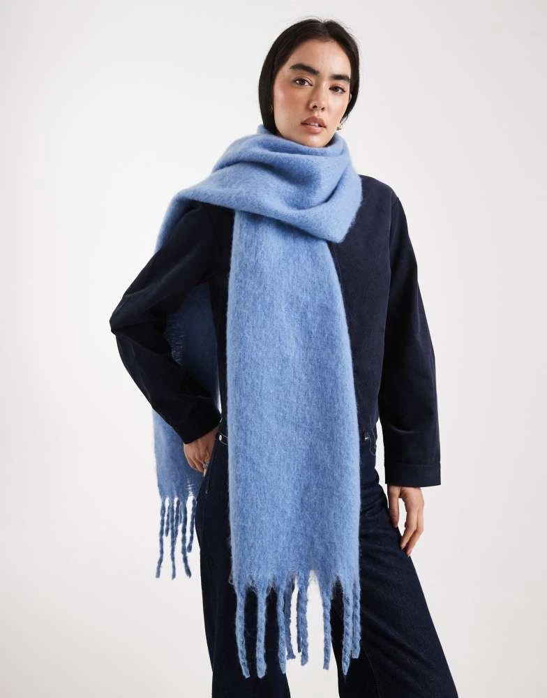 商品Threadbare|Threadbare chunky blanket scarf in mineral blue,价格¥141,第1张图片详细描述