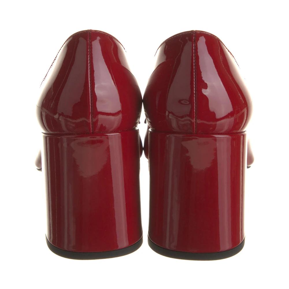 PRADA 女士红色皮革高跟鞋 1D017M-069-F0011 商品