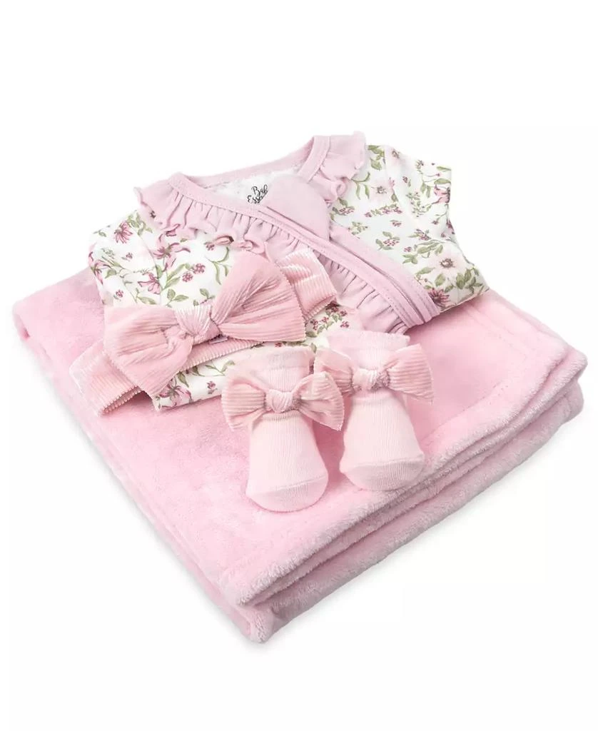 商品Baby Essentials|Baby Girls 4-Piece Coverall, Blanket, Socks and Headband Set,价格¥206,第4张图片详细描述