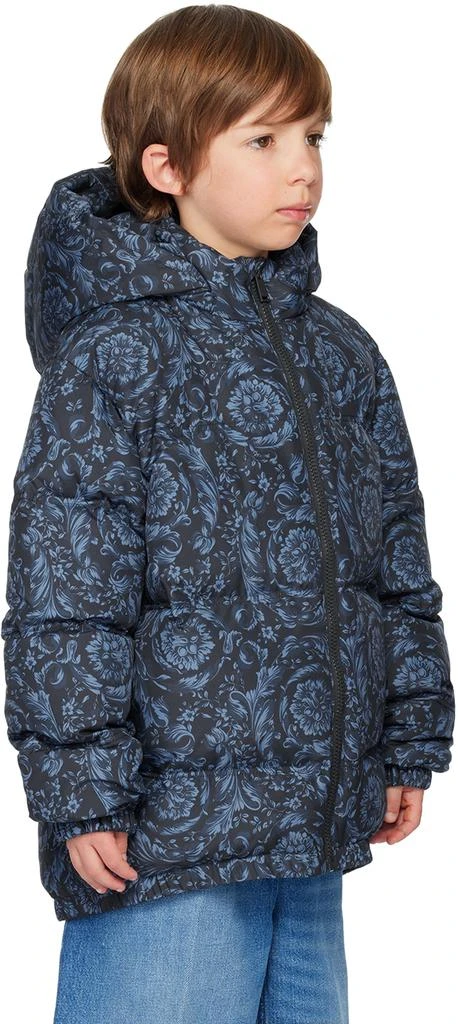 商品Versace|Kids Navy Barocco Down Jacket,价格¥3573,第2张图��片详细描述