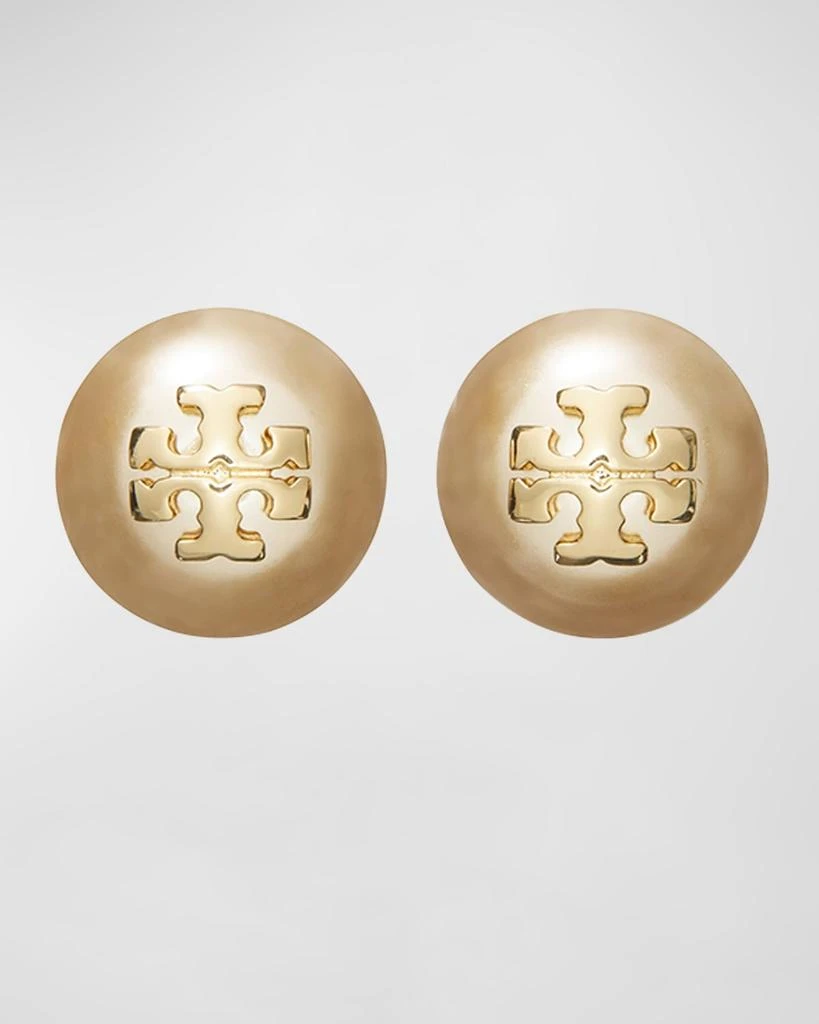 商品Tory Burch|Pearly Logo Stud Earrings,价格¥647,第1张图片