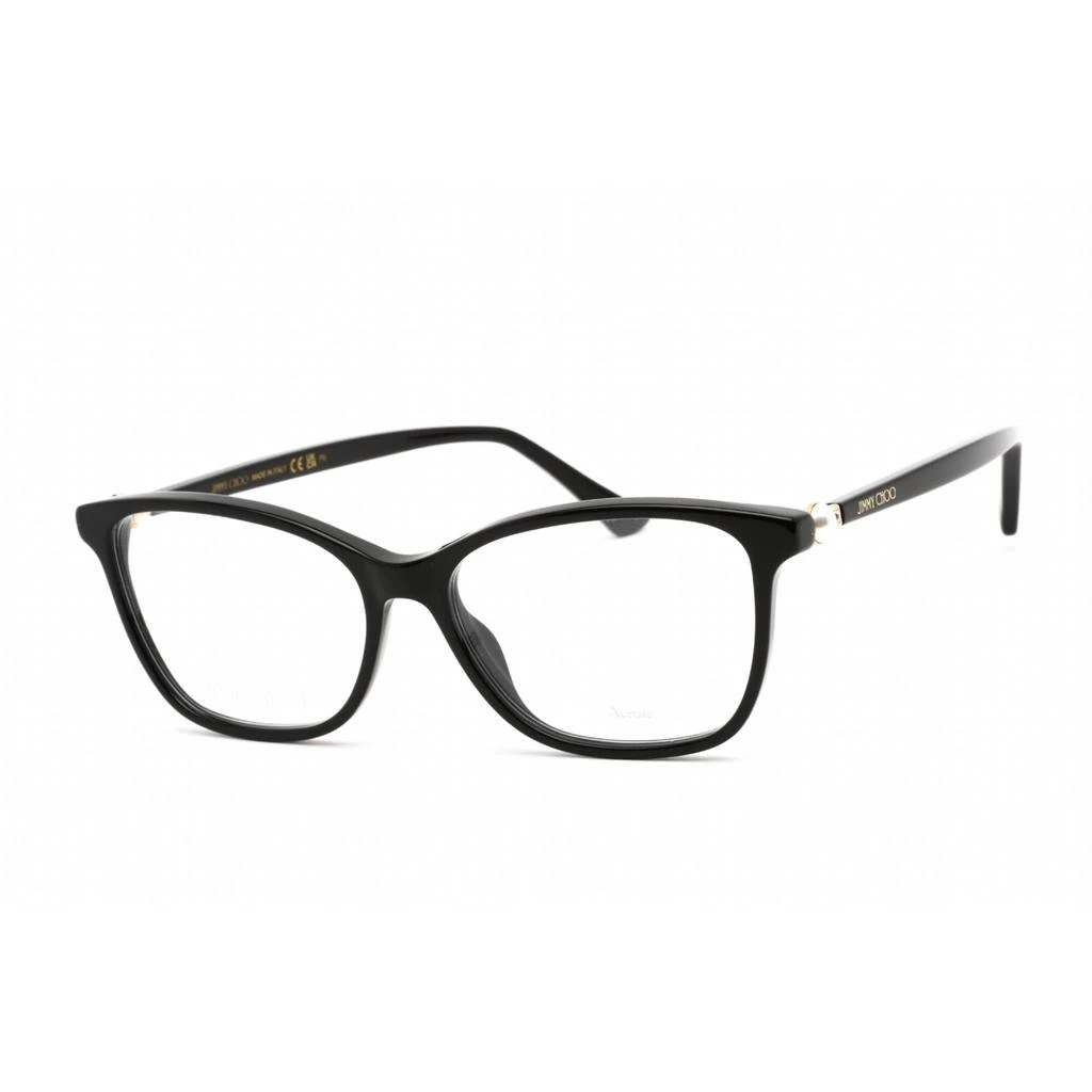 商品Jimmy Choo|Jimmy Choo Women's Eyeglasses - Full Rim Cat Eye Black Acetate/Metal | JC377 0807 00,价格¥546,第1张图片