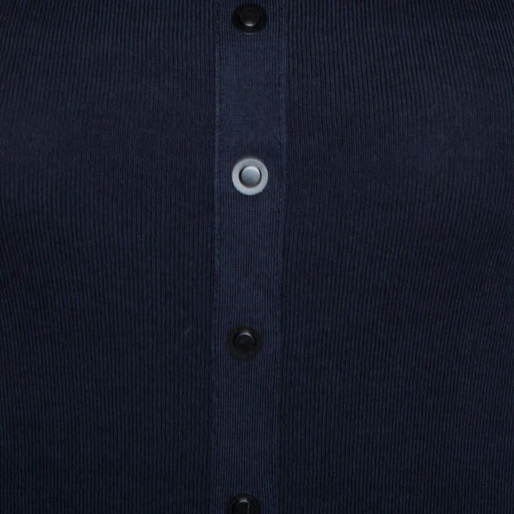 商品[二手商品] Burberry|Burberry Prorsum Navy Blue Silk & Cotton Knit Studded Top S,价格¥1945,第4张图片详细描述