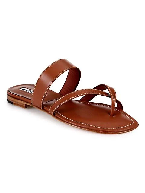 商品Manolo Blahnik|Susa Leather Thong Sandals,价格¥4900,第2张图片详细描述
