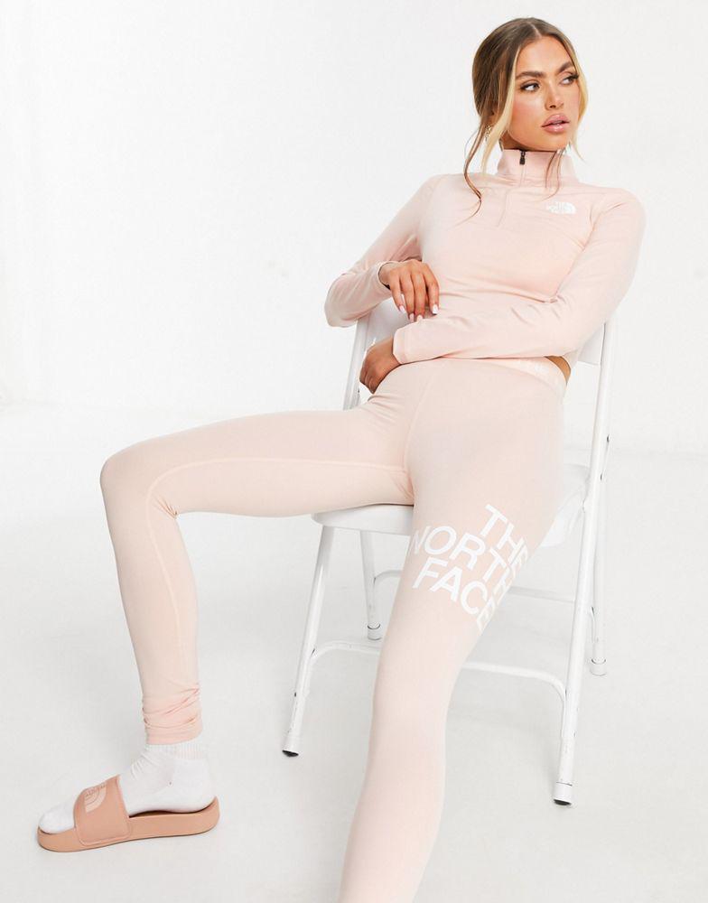 商品The North Face|The North Face 1/4 zip fitted cropped long sleeve top in pink Exclusive at ASOS,价格¥242,第6张图片详细描述