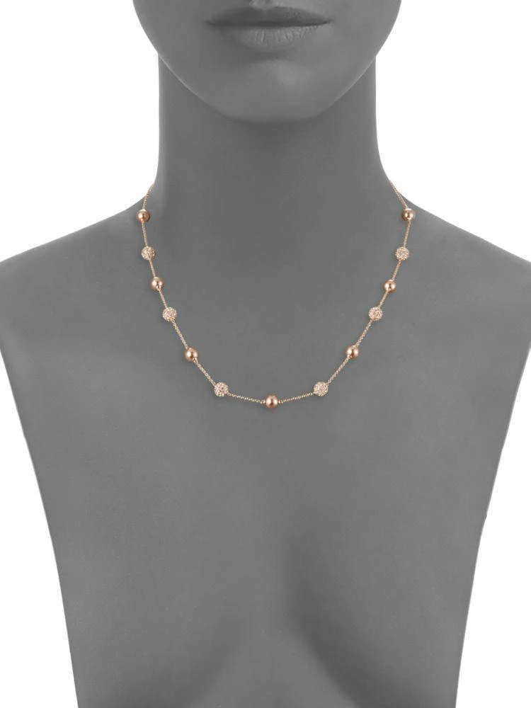 商品Nadri|Crystal and Faux Pearl Scatter Necklace,价格¥715,第3张图片详细描述