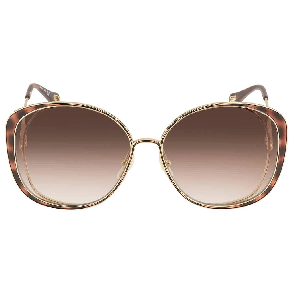 商品Chloé|Chloe Brown Gradient Cat Eye Ladies Sunglasses CH0036S 002 63,价格¥1736,第2张图片详细描述
