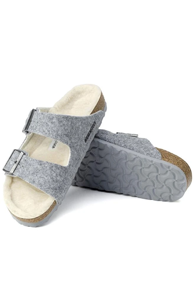 商品Birkenstock|(1015411) Arizona Wool Felt Sandals - Light Grey,价格¥340,第5张图片详细描述