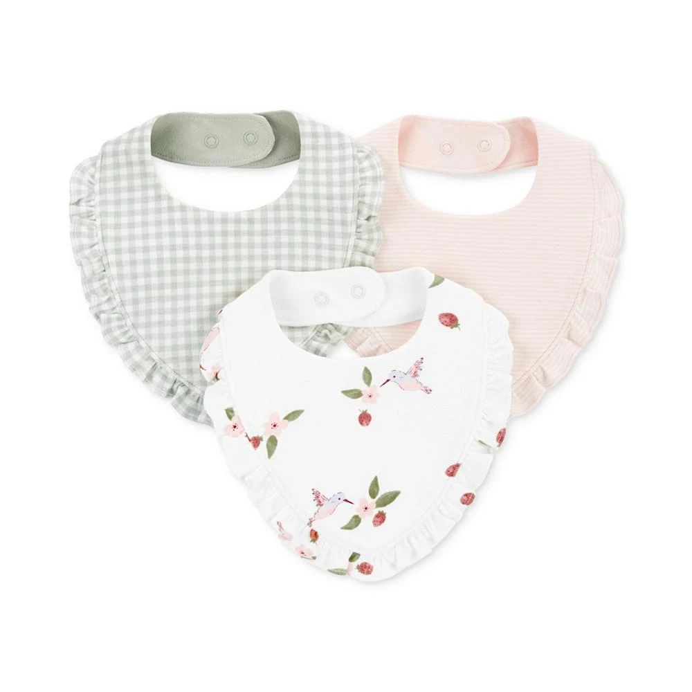 商品Carter's|Baby Girls Assorted Printed Bandana Bibs, Pack of 3,价格¥194,第1张图片
