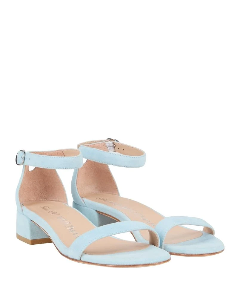 商品Stuart Weitzman|经典一字扣带粗方跟 软真皮凉鞋,价格¥2326,第2张图片详细描述