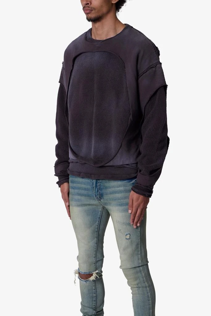 商品MNML|Dug Up Distressed Sweater - Charcoal Grey,价格¥542,第2张图片详细描述