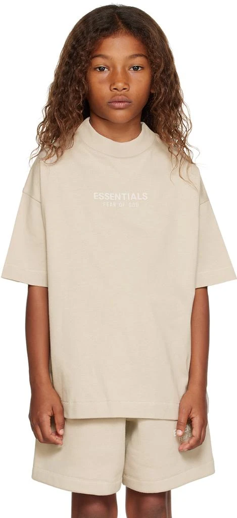 商品Essentials|Kids Taupe Bonded T-Shirt,价格¥263,第1张图片
