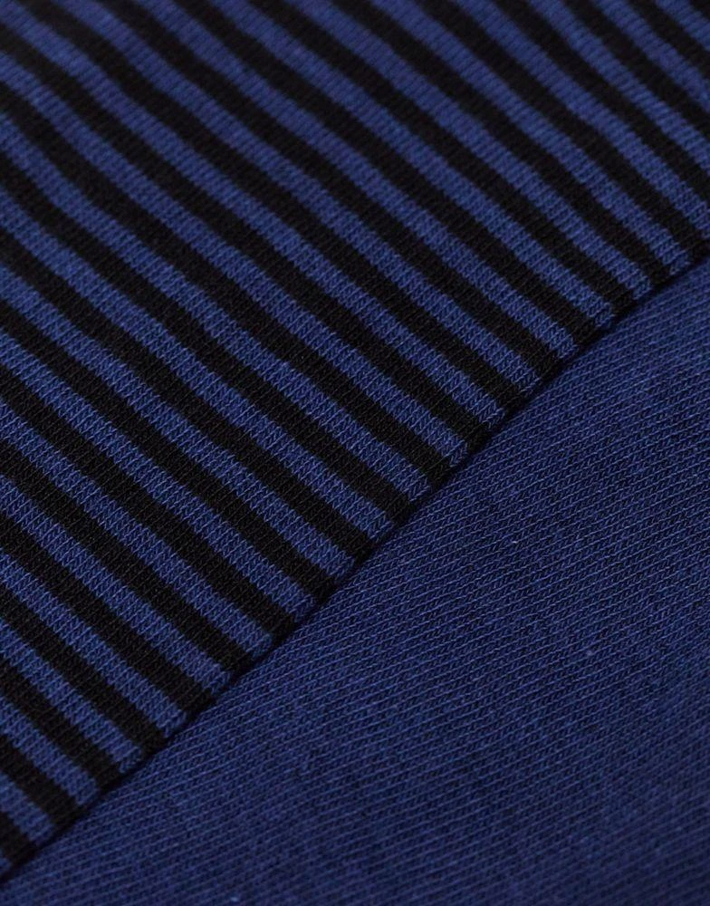 商品ASOS|ASOS DESIGN 2 pack smart socks in navy stripe and plain,价格¥48,第2张图片详细描述