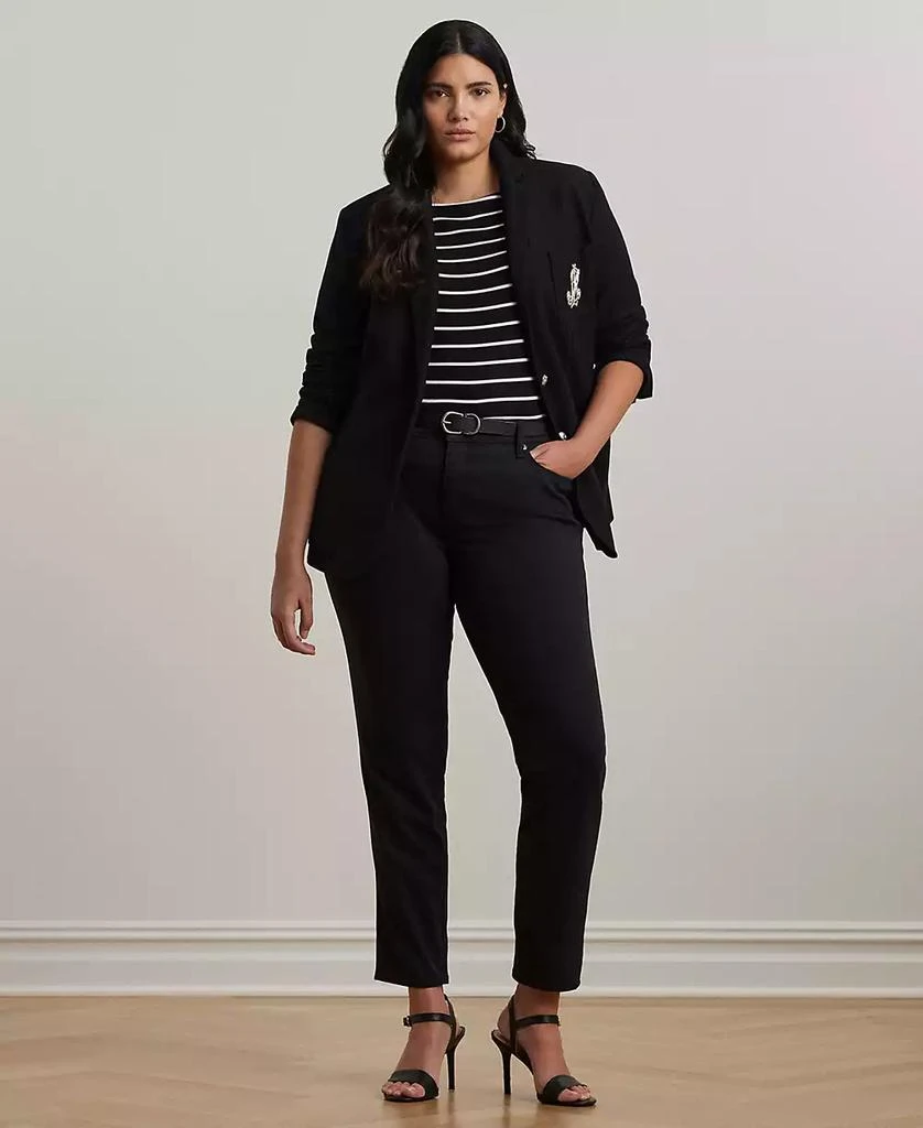 Plus Size Striped Cotton Boatneck T-Shirt 商品