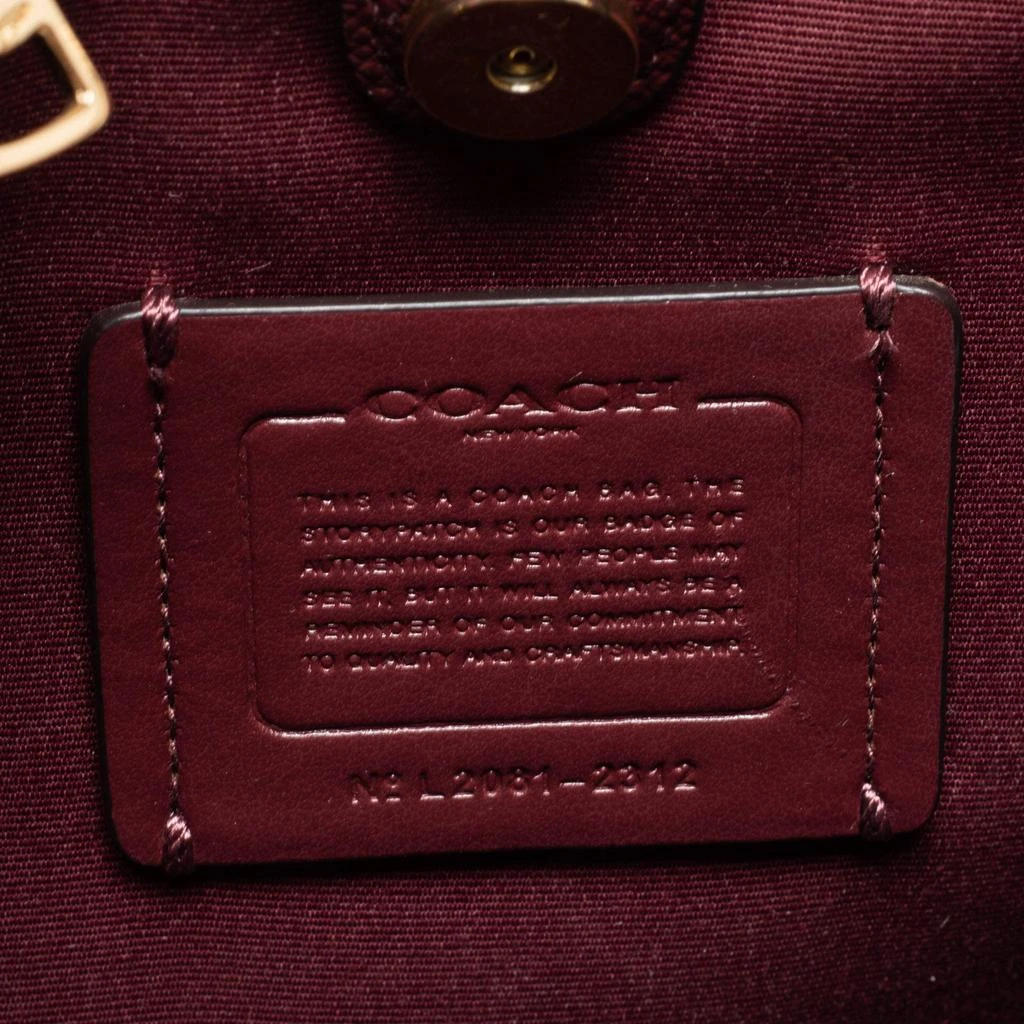 Coach Brown/Red Signature Coated Canvas and Leather Small Town Bucket Bag 商品