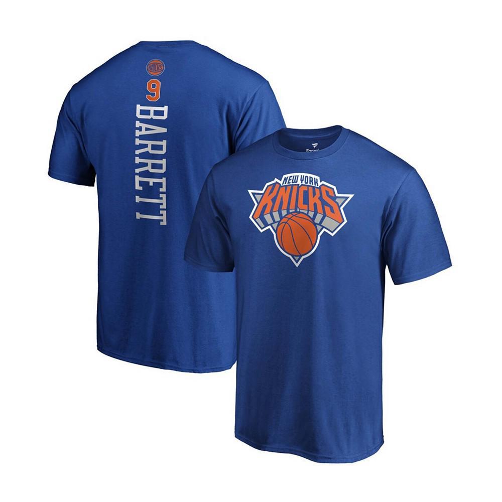 商品Majestic|Fanatics Branded Men's New York Knicks Playmaker Name & Number T-Shirt - R.J. Barrett,价格¥186,第1张图片