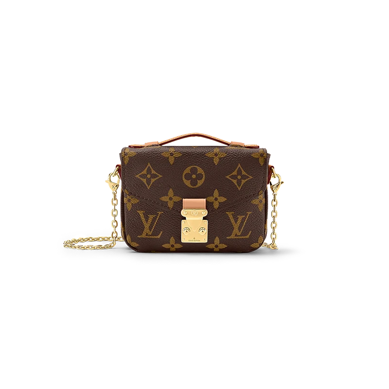 商品Louis Vuitton|【现货】路易威登 Pochette Micro Métis 女士棕色帆布老花牛皮金色五金扣链条肩带斜挎迷你包 M81267 ,价格¥13683,第1张图片