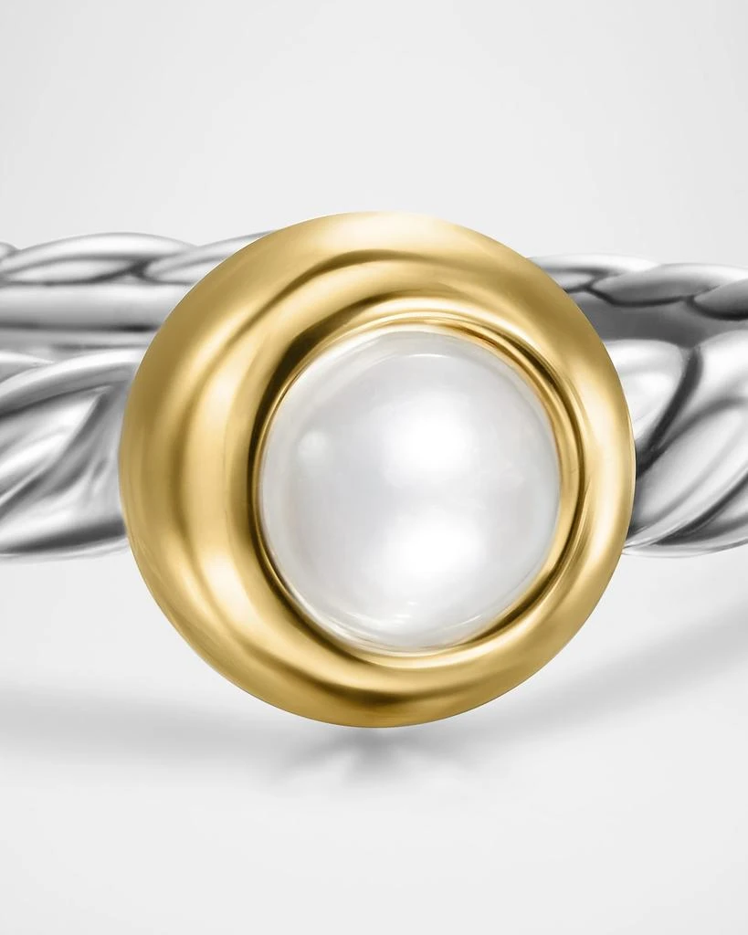 Cable Flex Ring with Gemstone in Silver and 14K Gold, 2.8mm 商品