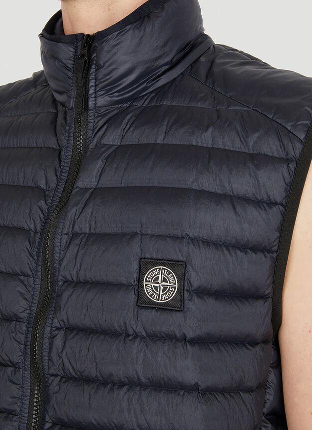 Compass Patch Down Sleeveless Jacket in Blue商品第5张图片规格展示