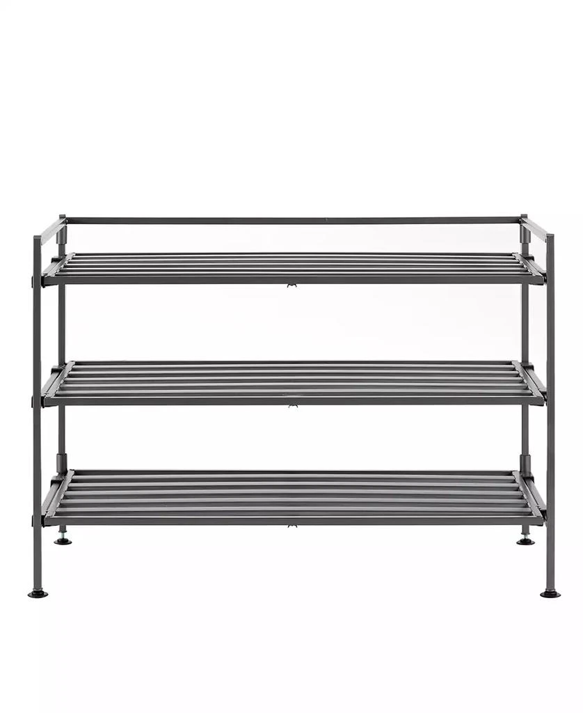 3-Tier Stackable 9-Pair Resin Slat Shoe Rack 商品