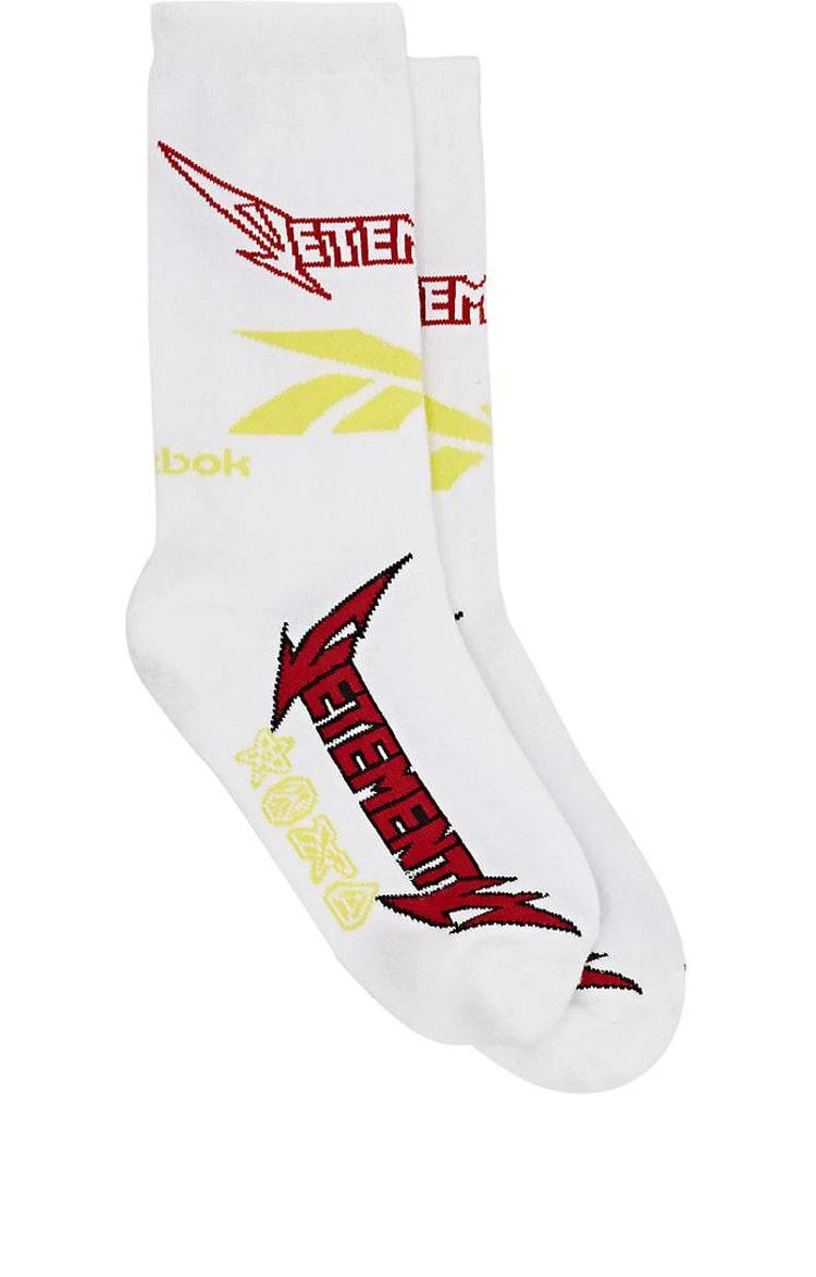 商品Vetements|Logo Colorblocked Cotton-Blend Mid-Calf 袜子,价格¥516,第1张图片