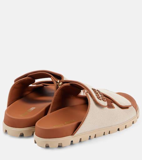 MIU MIU ◆ Plexiglas & llic Leather Sandals 関税/送料込 Miu Miu Sandals Plexiglass in Pink | Lyst