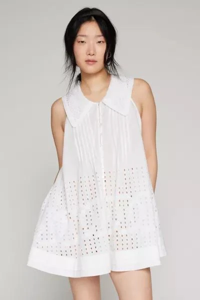 商品Kimchi Blue|Kimchi Blue Clementine Collared Mini Dress,价格¥605,第3张图片详细描述