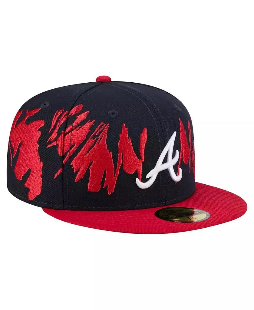 商品New Era|Men's Navy/Red Atlanta Braves Retro Pattern 59FIFTY Fitted Hat,价格¥376,第4张图片详细描述