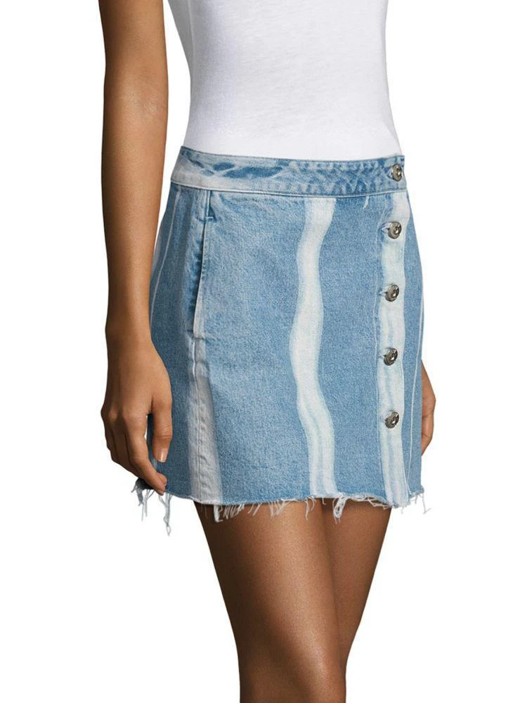 商品3 X 1|Higher Ground Distressed Denim Mini Skirt,价格¥436,第3张图片详细描述
