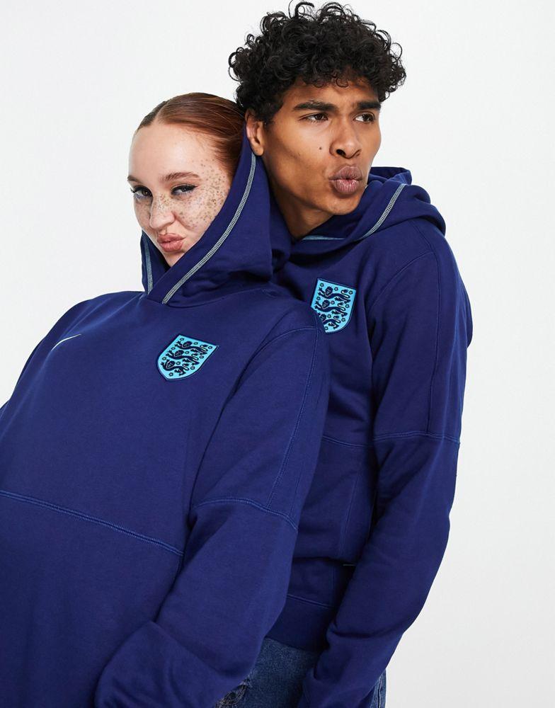 Nike Football World Cup 2022 England unisex travel fleece sweat hoodie in dark navy商品第3张图片规格展示