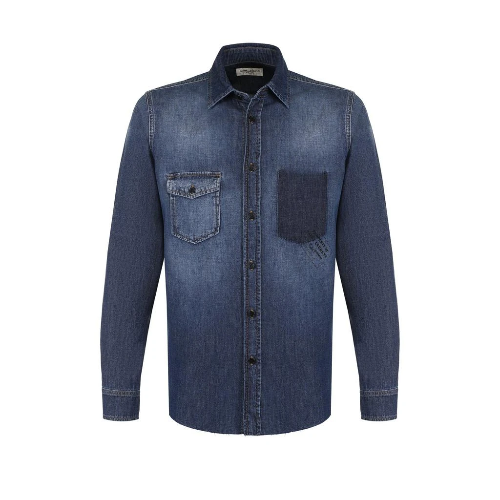 商品Yves Saint Laurent|Saint Laurent Cotton Denim Shirt,价格¥3551,第1张图片