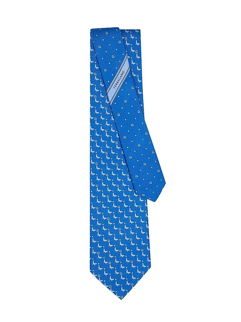 商品Salvatore Ferragamo|Alicia Silk Seal Tie,价格¥1623,第3张图片详细描述