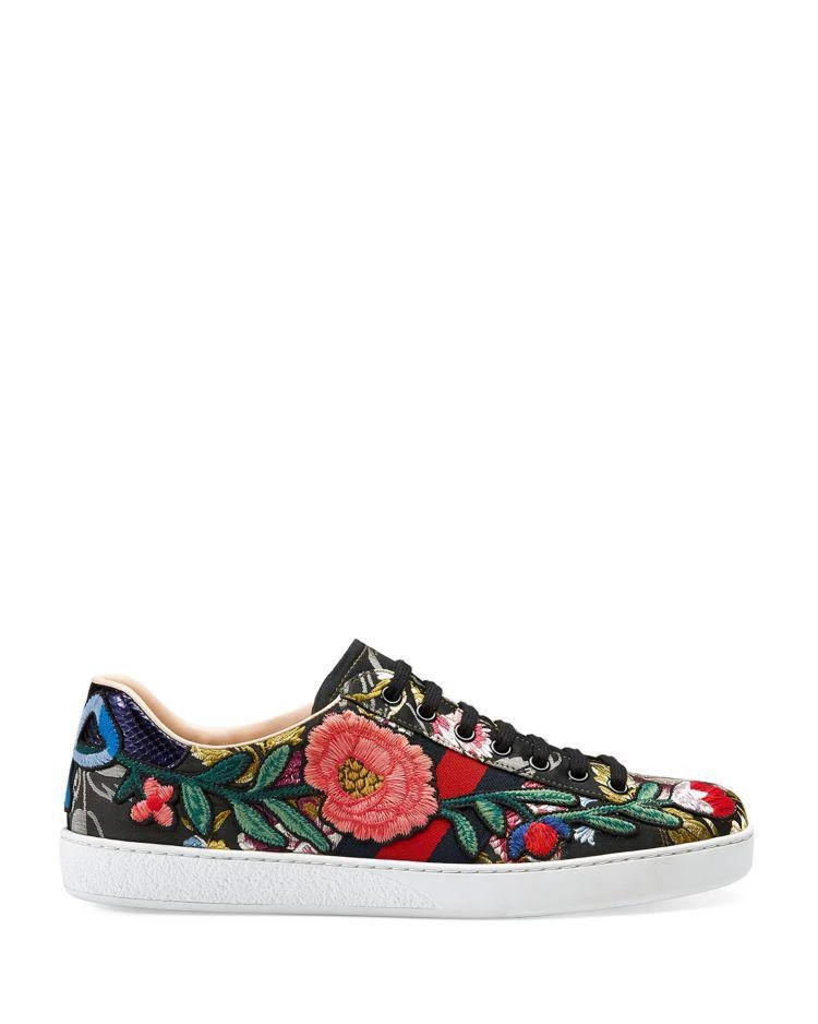 商品Gucci|New Ace Lace Up Sneakers 板鞋,价格¥6233,第3张图片详细描述