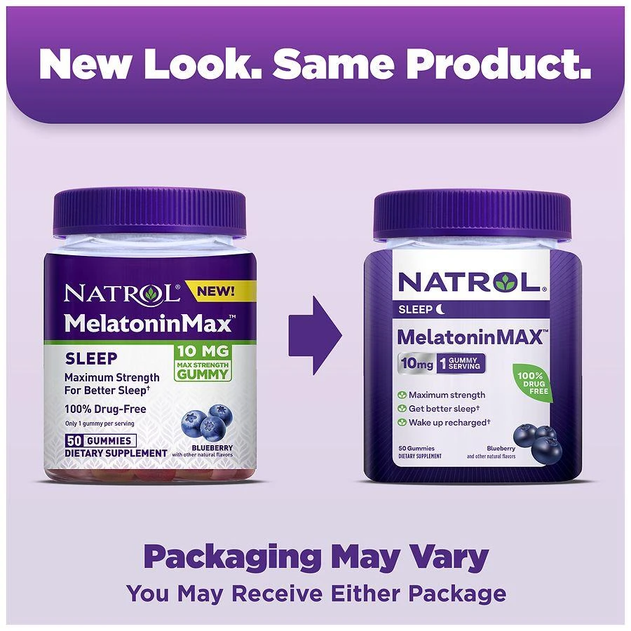 商品Natrol|MelatoninMax 10 mg Gummies Blueberry,价格¥101,第3张图片详细描述