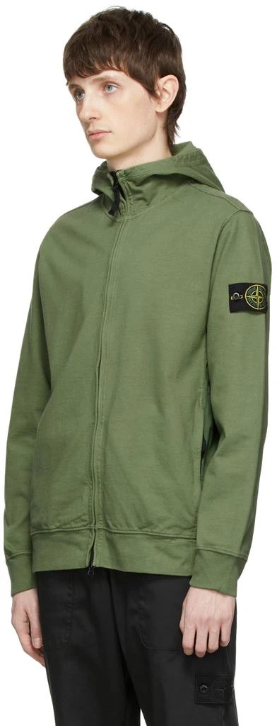 商品Stone Island|Green Cotton Hoodie,价格¥2303,第4张图片详细描述