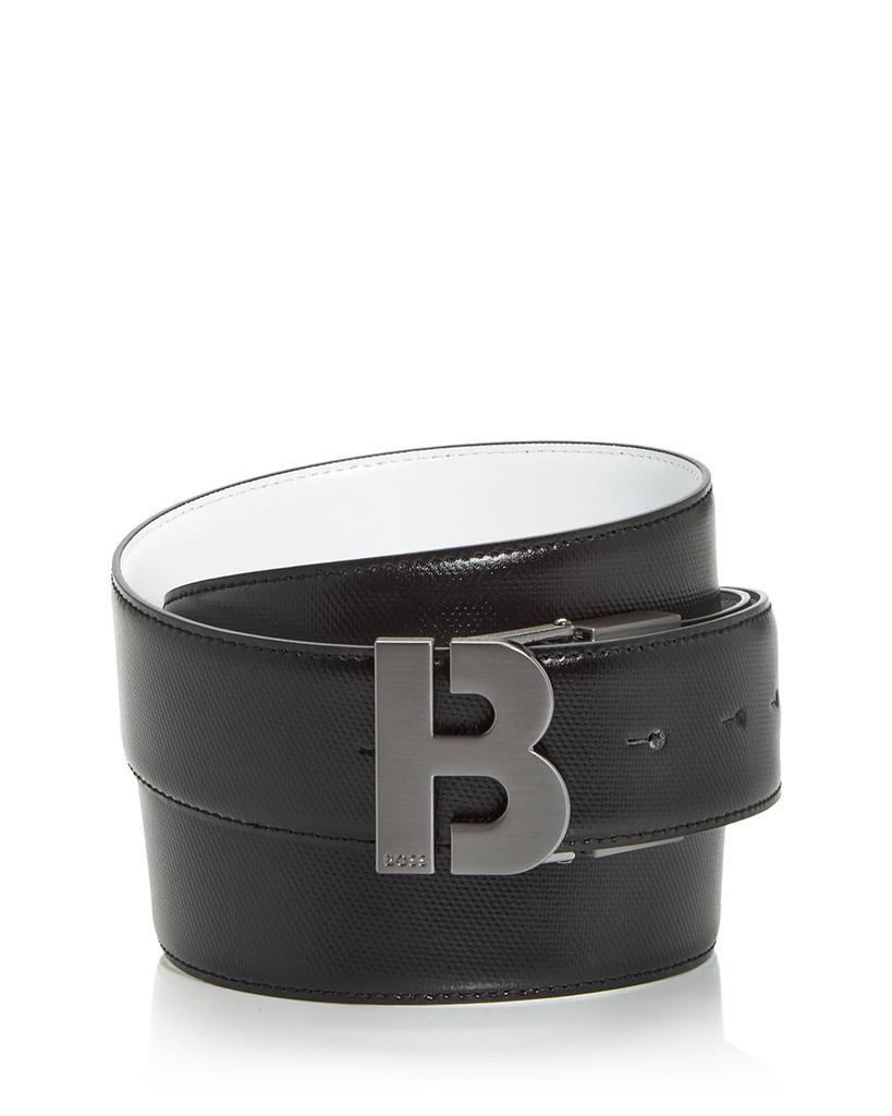 Men's Logo Buckle Reversible Leather Belt商品第1张图片规格展示