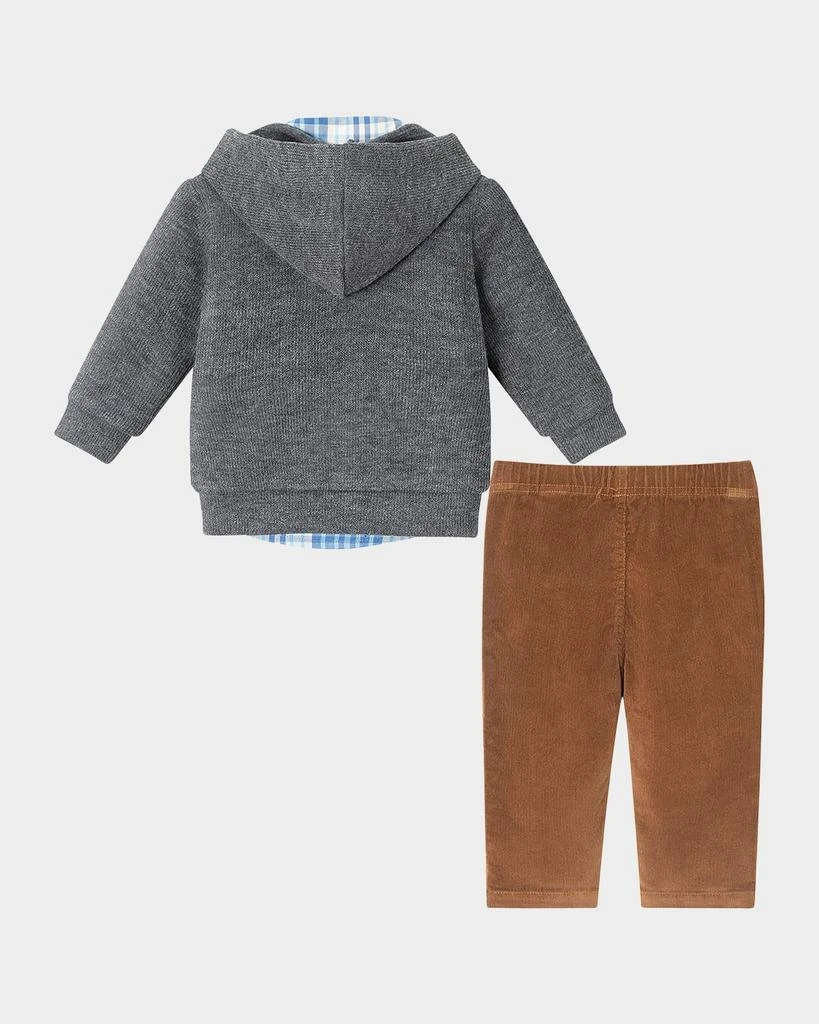 商品Andy & Evan|Boy's Hooded Cardigan & Corduroy Pants Set, Size Newborn-24M,价格¥461,第3张图片详细描述